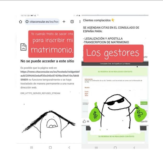 #STOPCREDENCIALES #MATRIMONIO 
<a href="/ConsEspLaHabana/">ConsEspLaHabana</a>
<a href="/EmbEspCuba/">EmbEspCuba</a>  
<a href="/MAECgob/">Ministerio de Asuntos Exteriores, UE y Cooperación</a>
<a href="/justiciagob/">Ministerio de la Presidencia, Justicia y R. Cortes</a>
<a href="/DefensorPuebloE/">Defensor del Pueblo</a>
<a href="/CGCEE_VIII/">Consejo General Ciudadanía Española en el Exterior</a>
<a href="/SEstadoMigr/">Secretaría de Estado de Migraciones</a>
<a href="/M_Presidencia/">Ministerio de la Presidencia, Justicia y R. Cortes</a>
<a href="/desdelamoncloa/">La Moncloa</a>
<a href="/territorialgob/">Ministerio P. Territorial y M. Democrática</a>
<a href="/SE_MemoDemo/">Secretaría de Estado de Memoria Democrática</a>
<a href="/cartaesp_online/">Carta de España Online</a>
<a href="/inclusiongob/">Ministerio Inclusión Seguridad Social Migraciones</a>