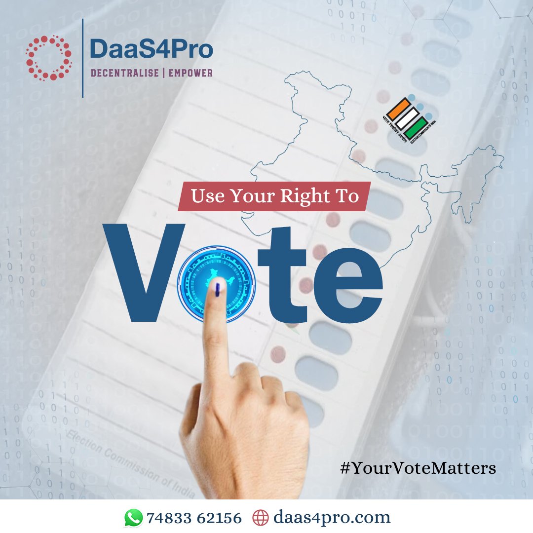 daasprotech's tweet photo. Time to make your voice count! Participate in shaping a brighter future for our #nation by voting in the upcoming elections. Every vote is crucial—let's ensure every voice is heard. Don't miss your chance to make a difference!
#Elections2024 #ICAI #ChunavKaParv #LokSabhaElections https://t.co/fkan3Ms3vL