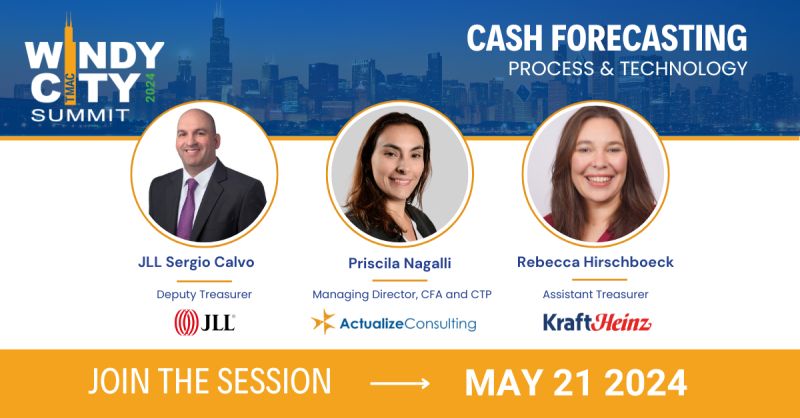 Join @actualizellc, @JLL and @KraftHeinzCo at the @WindyCitySummit Finance and Treasury Conference for this session,Cash Forecasting— Strategy, Process & Technology linkedin.com/feed/update/ur… #windycitysummit #cashforecasting #treasury