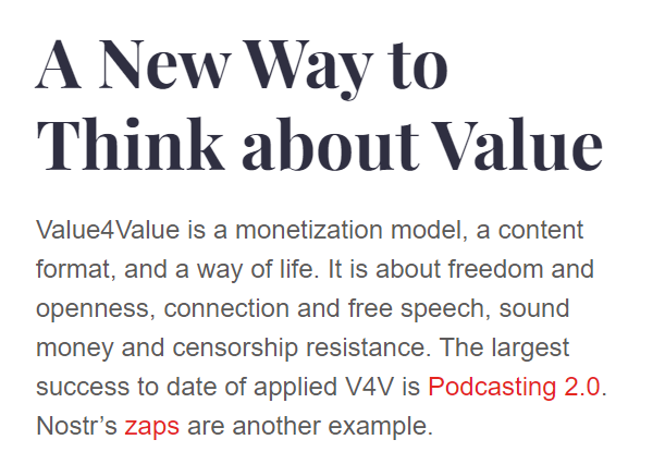 @fountain_app @TrueFansFM @podcastguru_app @Podverse The thing over the last 4 years that has caused me sleepless nights is the concept of #value4value. It's no surprise to me that @adamcurry (the inventor of the podcasting medium) has also come up with framework of how to ask for support. More info here: value4value.info