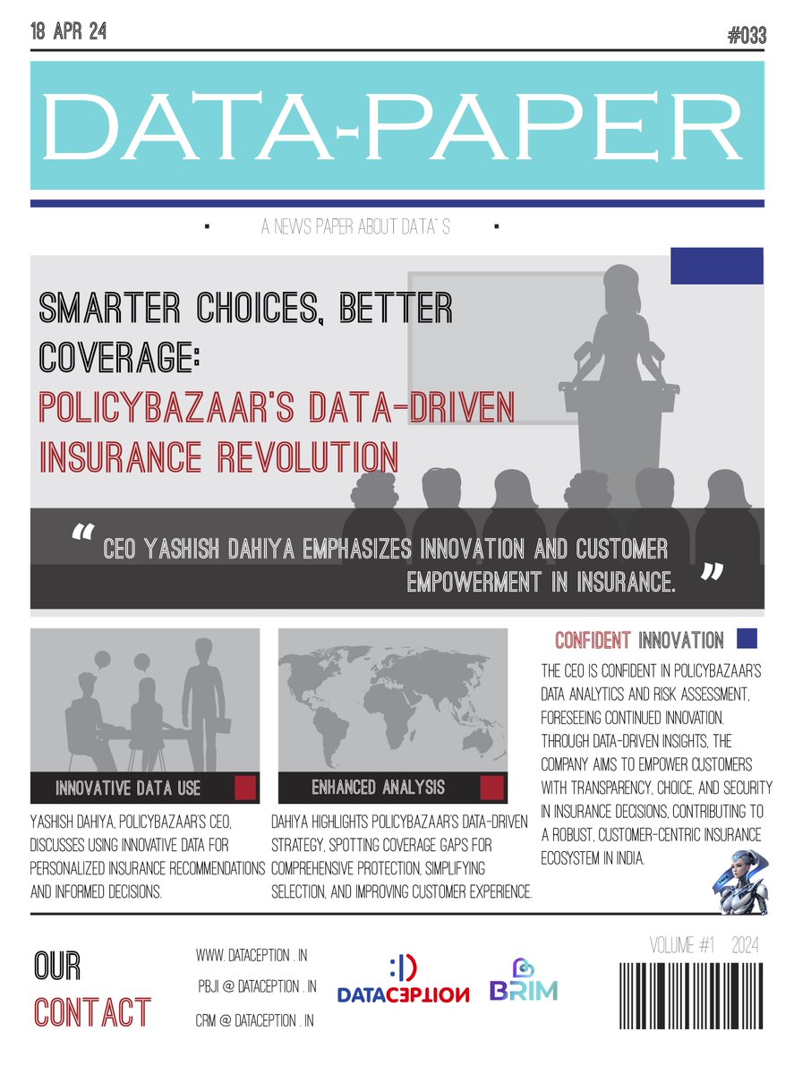 Hi!
#DATAPAPER #DataDrivenInsurance #EmpoweringCustomers #InnovativeTransparency #CustomerCentric #InsuranceInnovation #DataAnalytics #RiskAssessment #TransparentDecisions #InformedChoices #EmpoweredInsurance #DataIntegration #DataFabric #RPA #BusinessGrowth #BusinessIntelligence