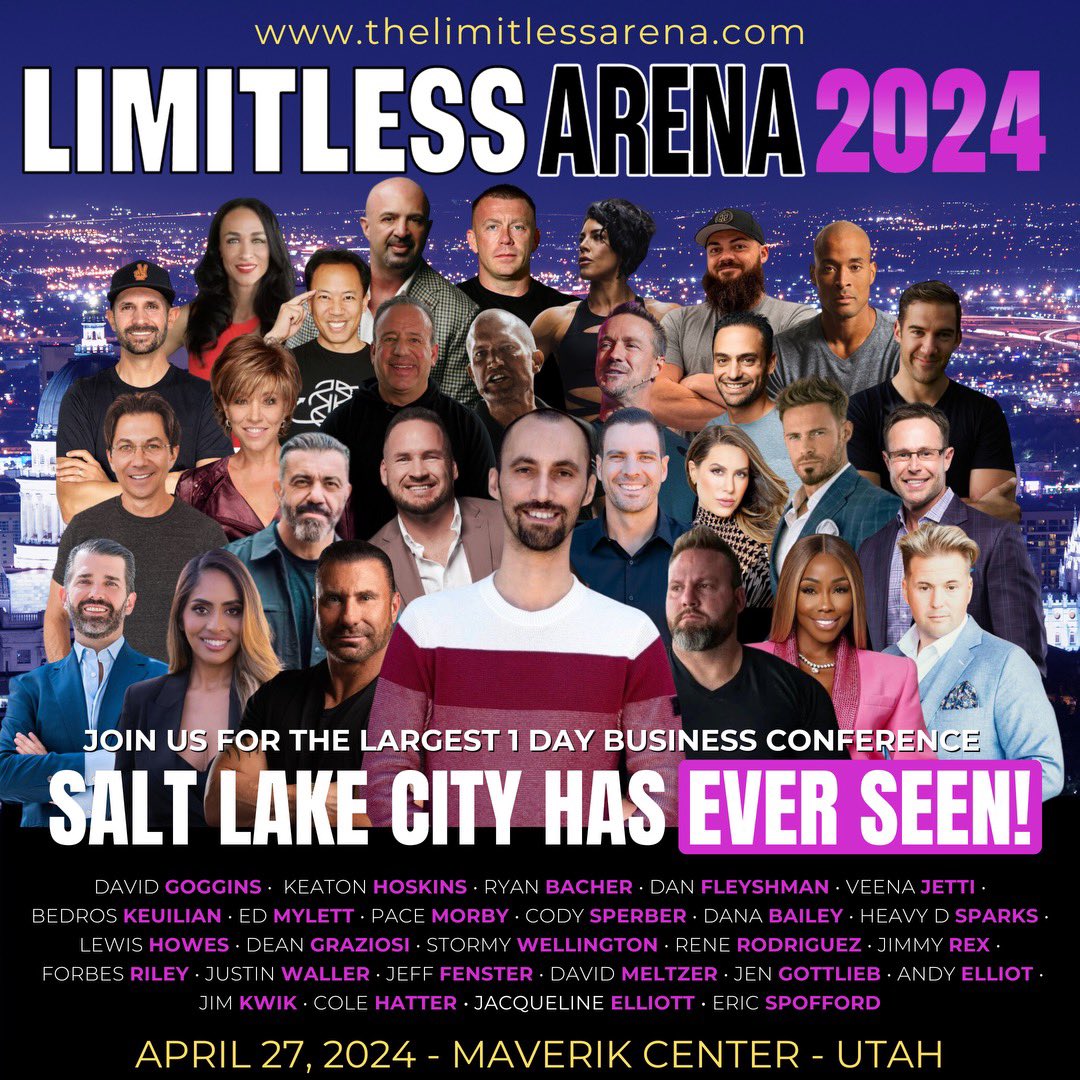 SO EXCITED to bring SO MANY speakers to Salt Lake City next Saturday for our 2nd time at the Maverik Center Arena!!!🎤🏆🎤🏆🎤🏆🎤🏆