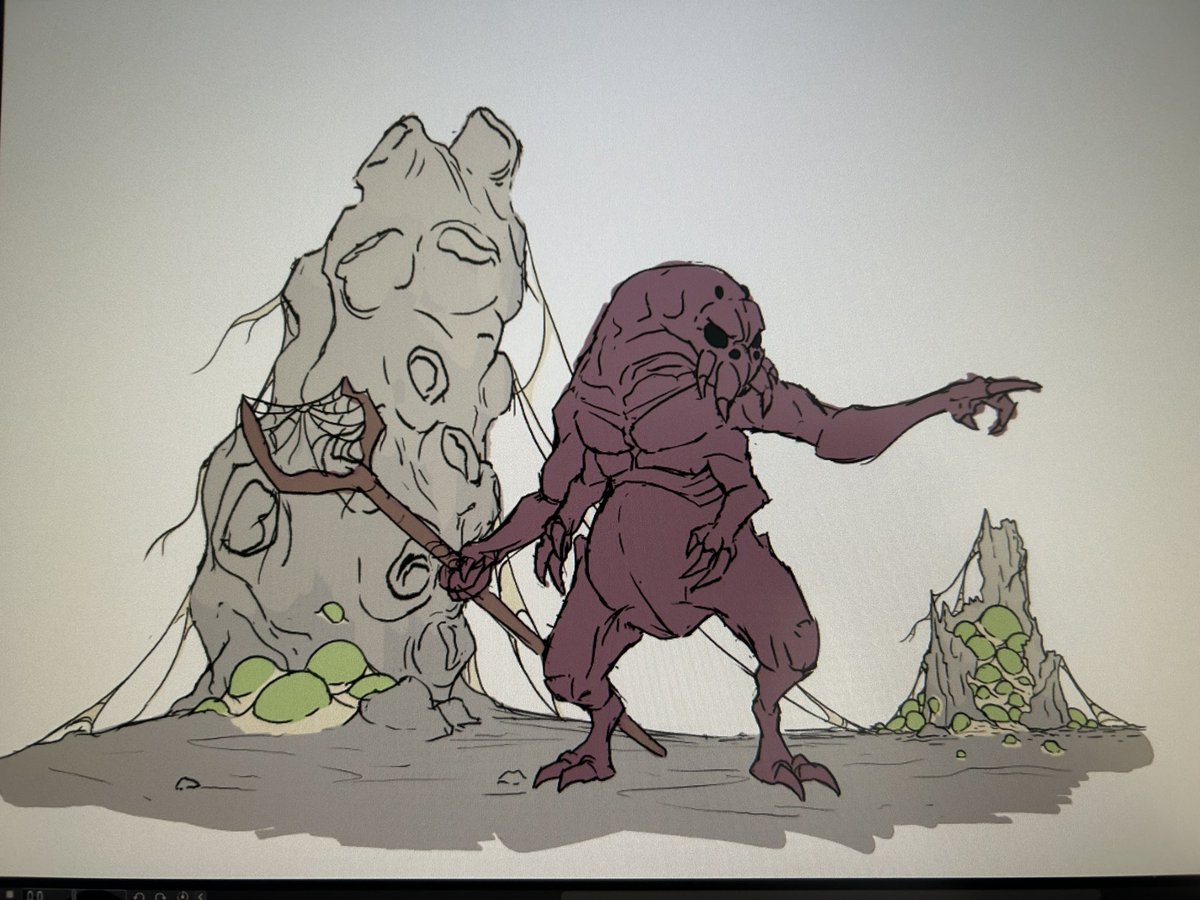 Tommuls_art's tweet photo. Love the Ettercap from dnd so im playing around with the concept of making it a playable character. Thoughts so far? https://t.co/PoRmlxRgyc