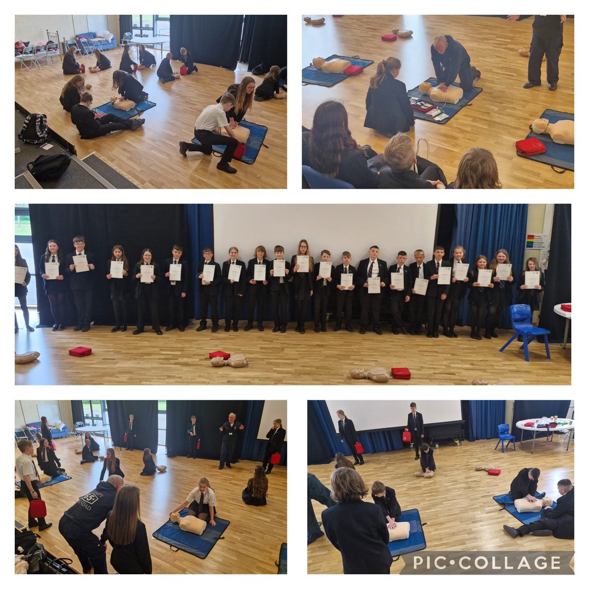 Outwood_Valley's tweet photo. Today, our year 7 students have participated in CPR and defibrillator training with the North Nottinghamshire Community First Responders
Well done everyone 👏
#Lifeskills
#LearningOutsideOfTheClassroom https://t.co/Mj5TwJWhiz