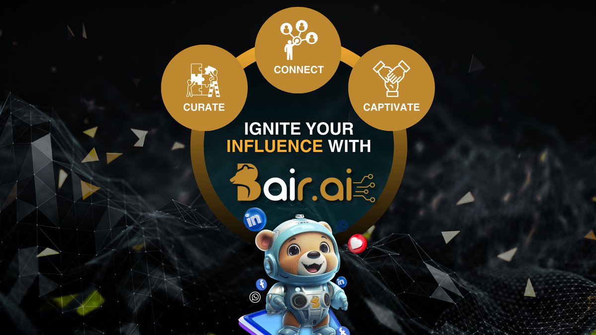 BAIR_AI's tweet image. Influencers, curate your dashboards with Bair.ai&apos;s AI and share unique insights with your followers. Stand out in the digital noise!  🔥📢 

#InfluencerTech #SocialMediaRevolution