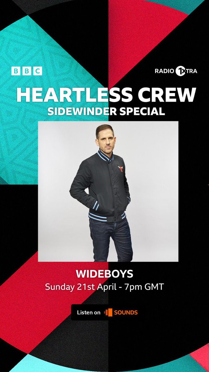 Massive honour to get the call up to rep the Sidewinder special for @HeartlessCrew @1Xtra with @KiesConcierge @1MC_KIE @McRankingUkg @iamonyxstone @seanharvey @McBushkin @BBCSounds 7pm Sunday 🔊🎶 @SidewinderFest