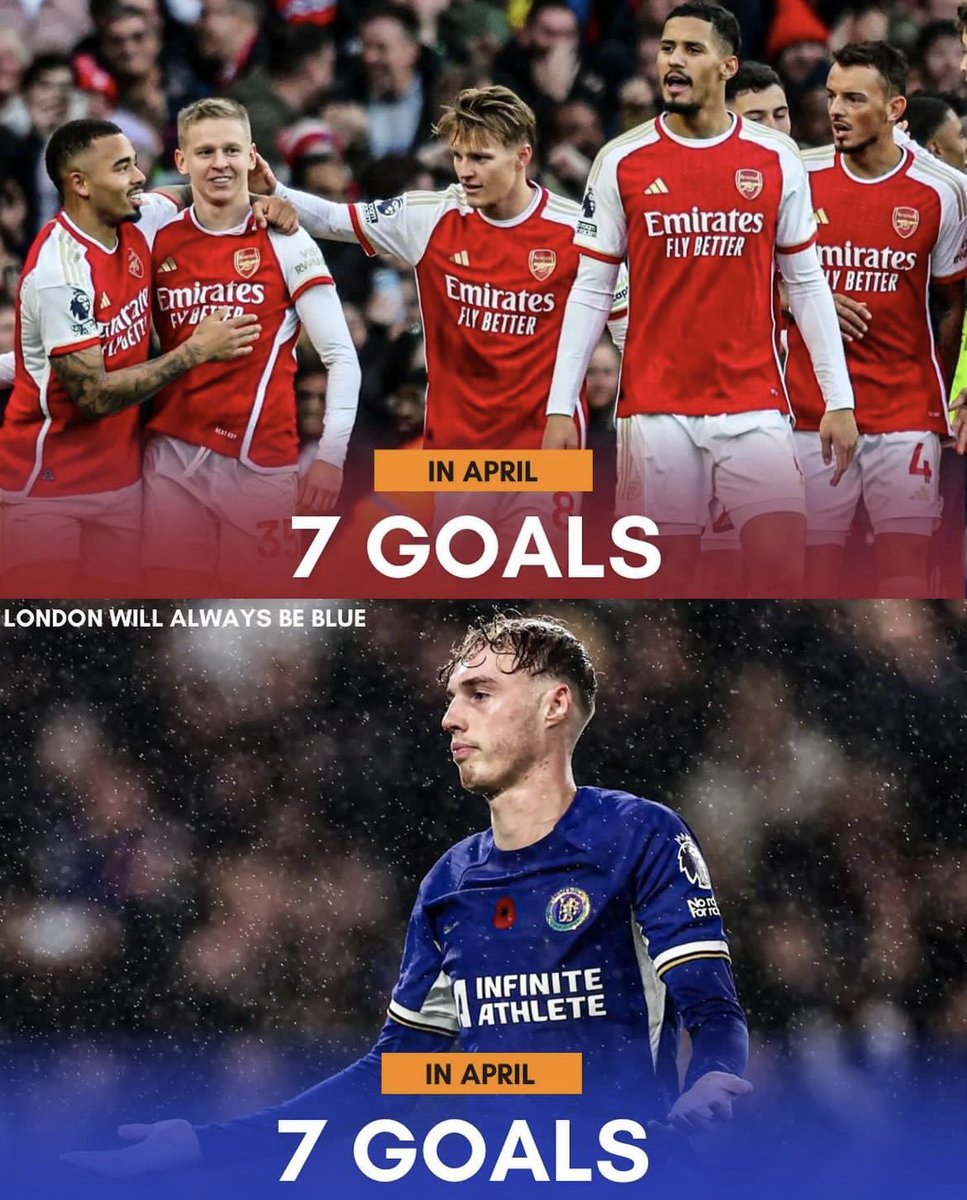 FrankKhalidUK's tweet photo. Cole Palmer v Arsenal FC who have played 2 more games in April. https://t.co/O7LrONPvlE