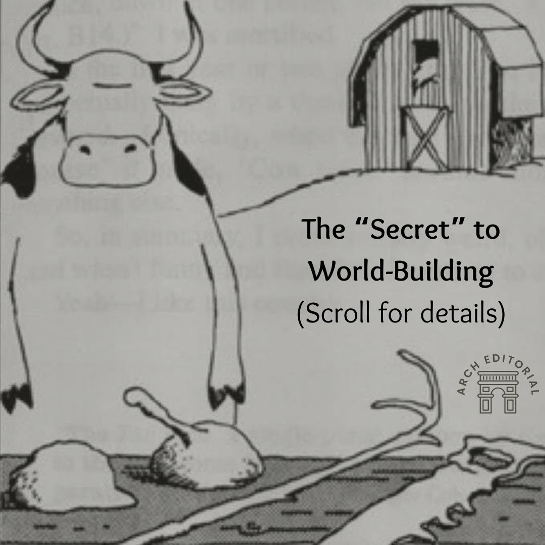 archeditorial's tweet photo. Some interesting world-building advice for my fellow perfectionists out there... I don't know the source, but it's worth sharing!
#farside #worldbuilding #writingadvice #writingprep #cowtools https://t.co/ezVQacqXUp