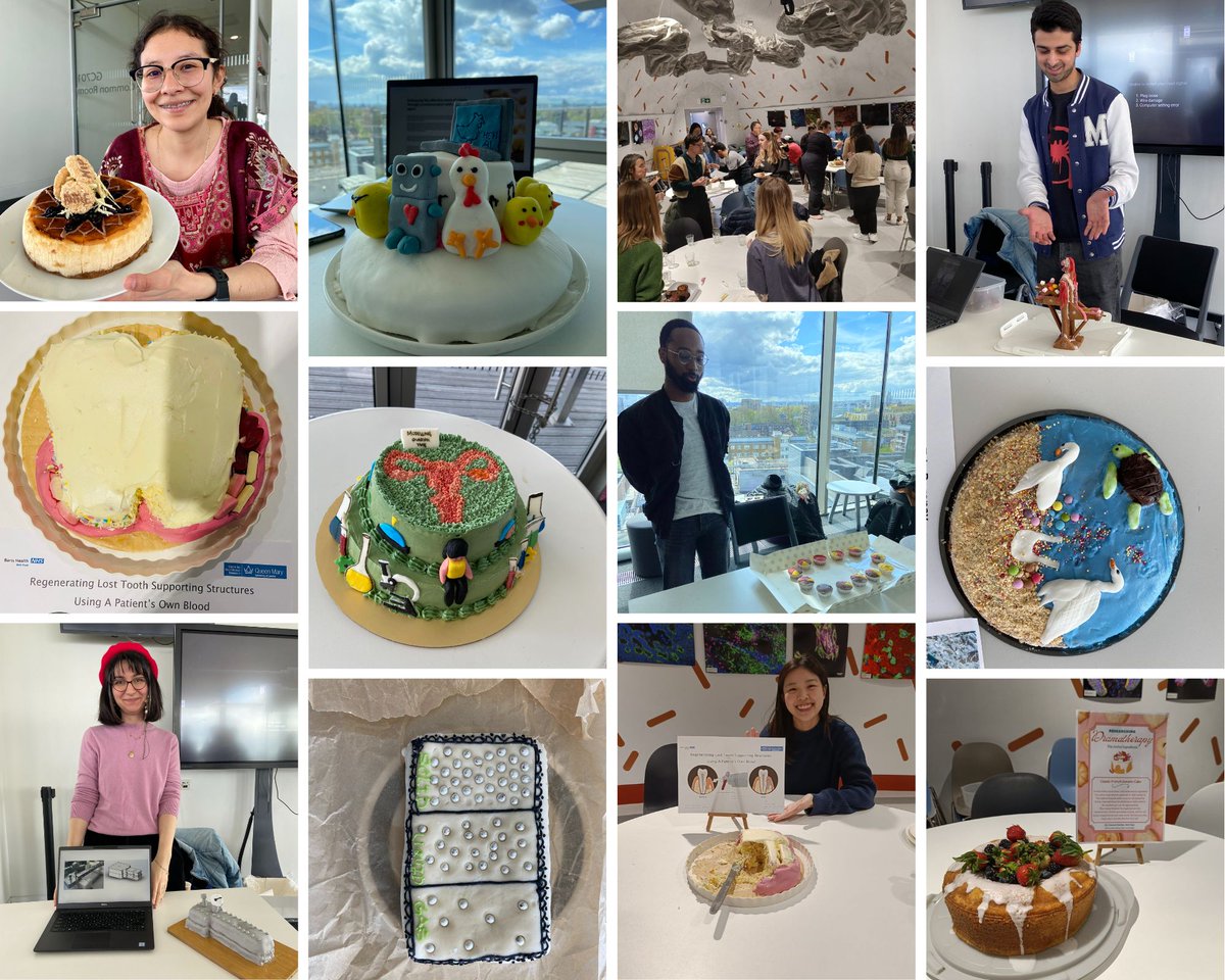 🎉With 16 participants and over 40 engaged attendees, our Bake your PhD spanned over 3 days. It was a celebration of academic excellence. Huge thanks to our fantastic panel of 10 judges for their contributions and support! #bakeyourphd @ Queen Mary!