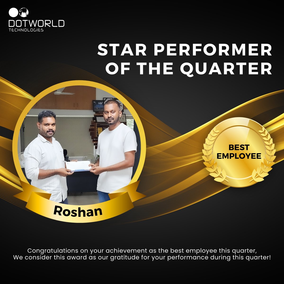 DotworldIndia's tweet photo. Celebrating Excellence! A huge shoutout to Best Performers for outstanding performance and dedication. Your hard work doesn’t go unnoticed! hashtag
#EmployeeOfTheMonth #TeamExcellence #dotworld #Startup #softwareDev #gamedev #robotics https://t.co/FVqkPUsKOO
