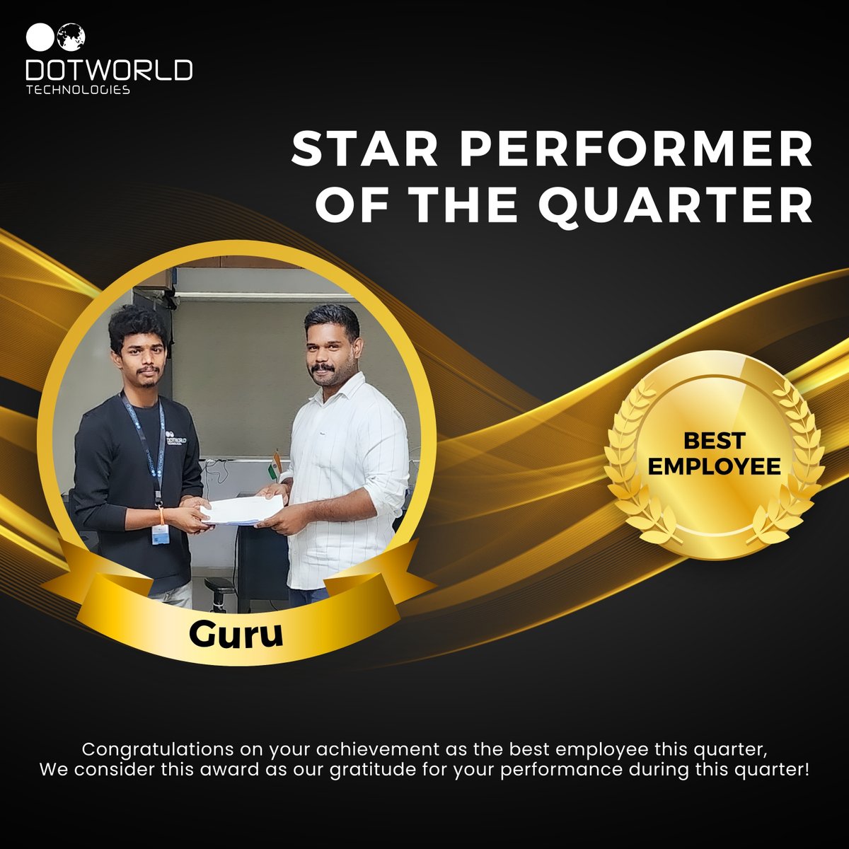DotworldIndia's tweet photo. Celebrating Excellence! A huge shoutout to Best Performers for outstanding performance and dedication. Your hard work doesn’t go unnoticed! hashtag
#EmployeeOfTheMonth #TeamExcellence #dotworld #Startup #softwareDev #gamedev #robotics https://t.co/FVqkPUsKOO