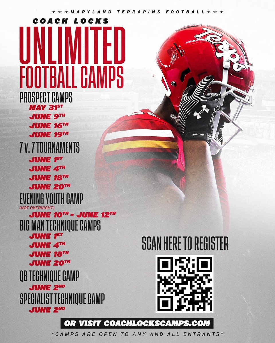 45 days ‘til 🐢 first Prospect Camp on May 31st. More sessions in June. Come develop and compete! Terps and visiting college coaches to instruct and evaluate. #TBIA coachlockscamps.com