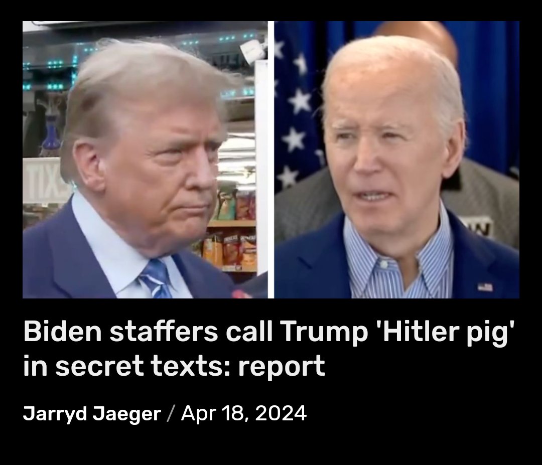 It has been revealed that a certain cohort of younger staffers working for Joe Biden refer to Donald Trump as 'Hitler Pig' in private texts with one another.  While Biden has repeatedly disparaged his predecessor both on the campaign trail and behind closed doors, there is no…