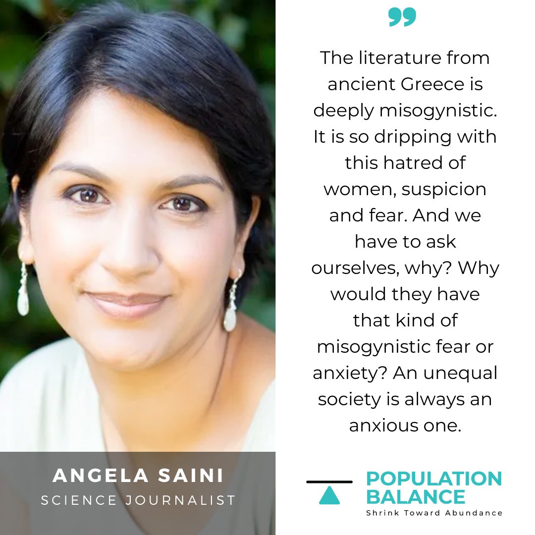 In the words of the brilliant Angela Saini, inequality breeds anxiety and conflict. Learn more about the fascinating and infuriating history of misogyny and gender inequality in 'The Patriarchs: How Men Came to Rule' populationbalance.org/podcast/angela…