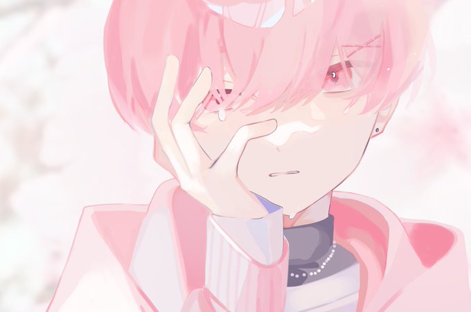 「androgynous pink eyes」 illustration images(Latest)
