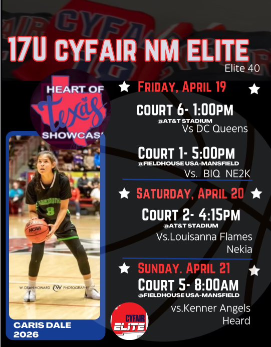 caris_dale's tweet photo. Heart of Texas Showcase here we come‼️#lockedin #cyfairelitenm https://t.co/pKaC3tCgrQ