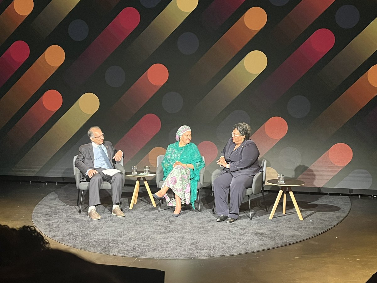 Incredible moral clarity & humanity from @AminaJMohammed & @miaamormottley at #GlobalIGS. Call for fair rules, fair finance & above all understanding of common humanity.