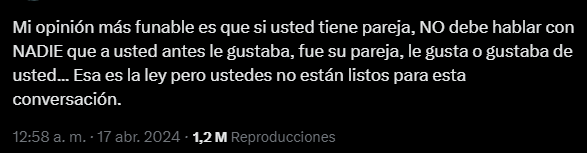 En el programa de hoy: 'Pedir la cabeza de las ex parejas de tu pareja: ¿basta con que sea figuradamente o tiene que ser literal?'.