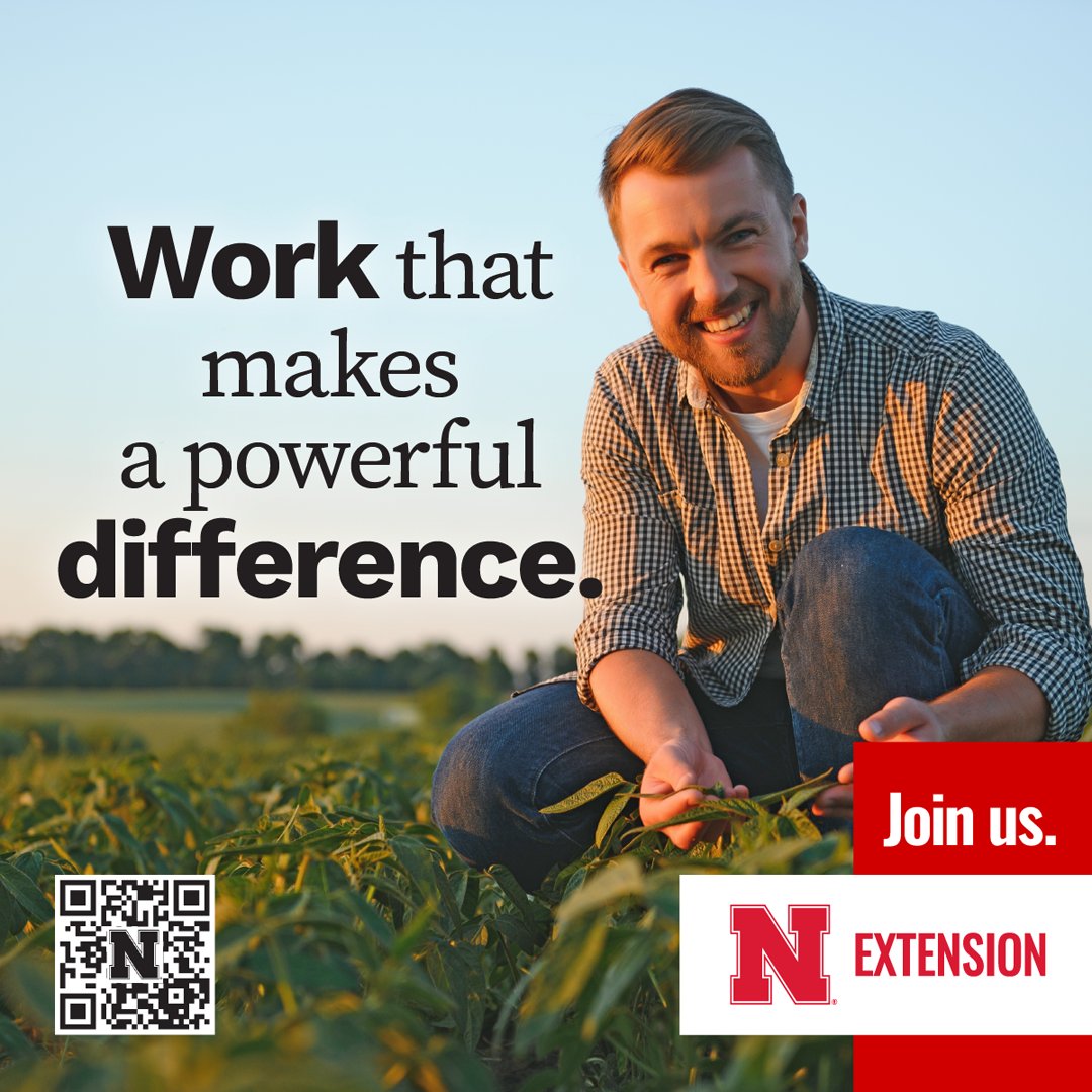 We're looking for an extension professional based in Lexington, NE, to provide regional expertise and develop focused, comprehensive learning programs that help improve precision agriculture water and cropping systems. More info: employment.unl.edu/postings/90894