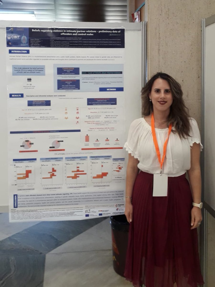 #CIBIT_UC PhD student, @Joana_0l, is participating in the poster session of the III Clinical Psychology Service Conference of CHUC/ULS COIMBRA presenting the work: 'Beliefs regarding violence in intimate partner relations: Preliminary data of offenders and control males.'