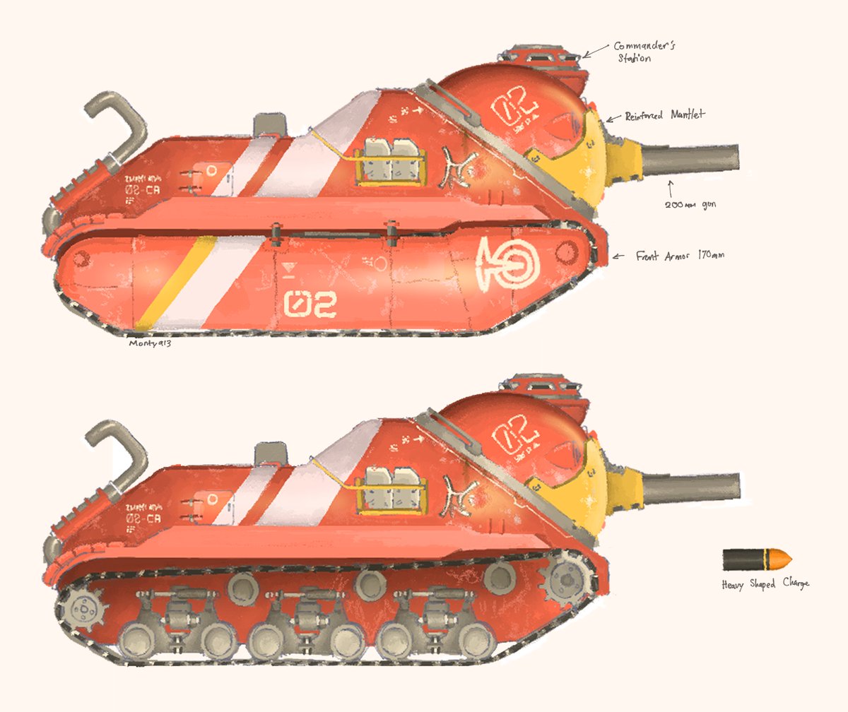 Heavy armored siege gun sketch