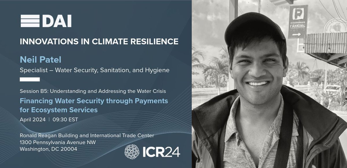 WSSH expert Neil Patel is speaking at #ICR24 conference next week about our experience implementing payments for ecosystem services (#PES) schemes to finance watershed conservation in the Philippines. Register here: buff.ly/3TW42KQ @USAID #DAIClimateFutures #Resilience