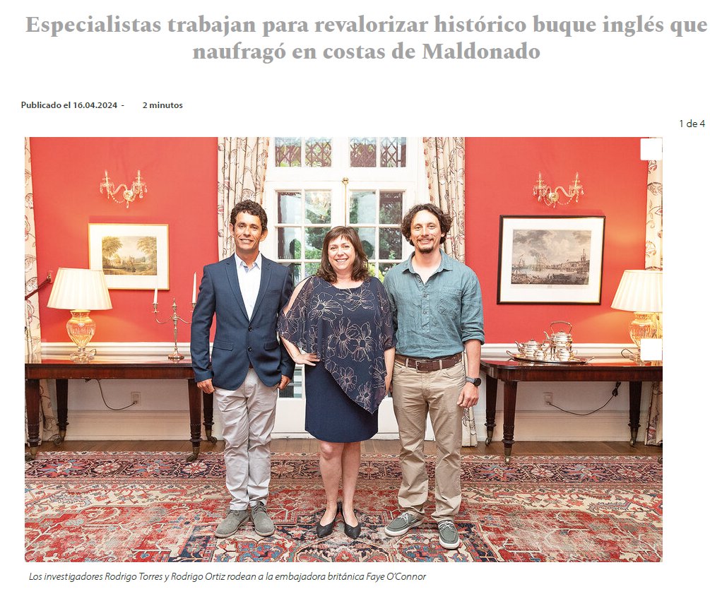 More news coverage from of the Agamemnon Project presenting preliminary results at the British Residency in Uruguay <a href="/sotonarch/">Archaeology | Southampton</a> <a href="/Udelaruy/">Universidad de la República</a> <a href="/bu_maritimearch/">BU Maritime Arch</a>  <a href="/maritimetrust/">Maritime Archaeology</a> <a href="/UKinUruguay/">Embajada Británica</a>  #CIPAC #CURE #Agamemnon #heritage #Uruguay #UK #PuntaDelEste #Maldonado galeria.busqueda.com.uy/Mirador/Especi…