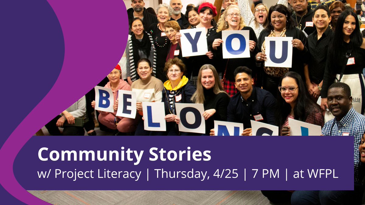 Next Thursday, come to the Library to enjoy a showcase of original speeches by English language students! Hosted by Project Literacy in collaboration with the Watertown Citizens Refugee Support Group. . COMMUNITY STORIES WITH PROJECT LITERACY THURSDAY, 4/25 | 7 PM | FREE TO ALL