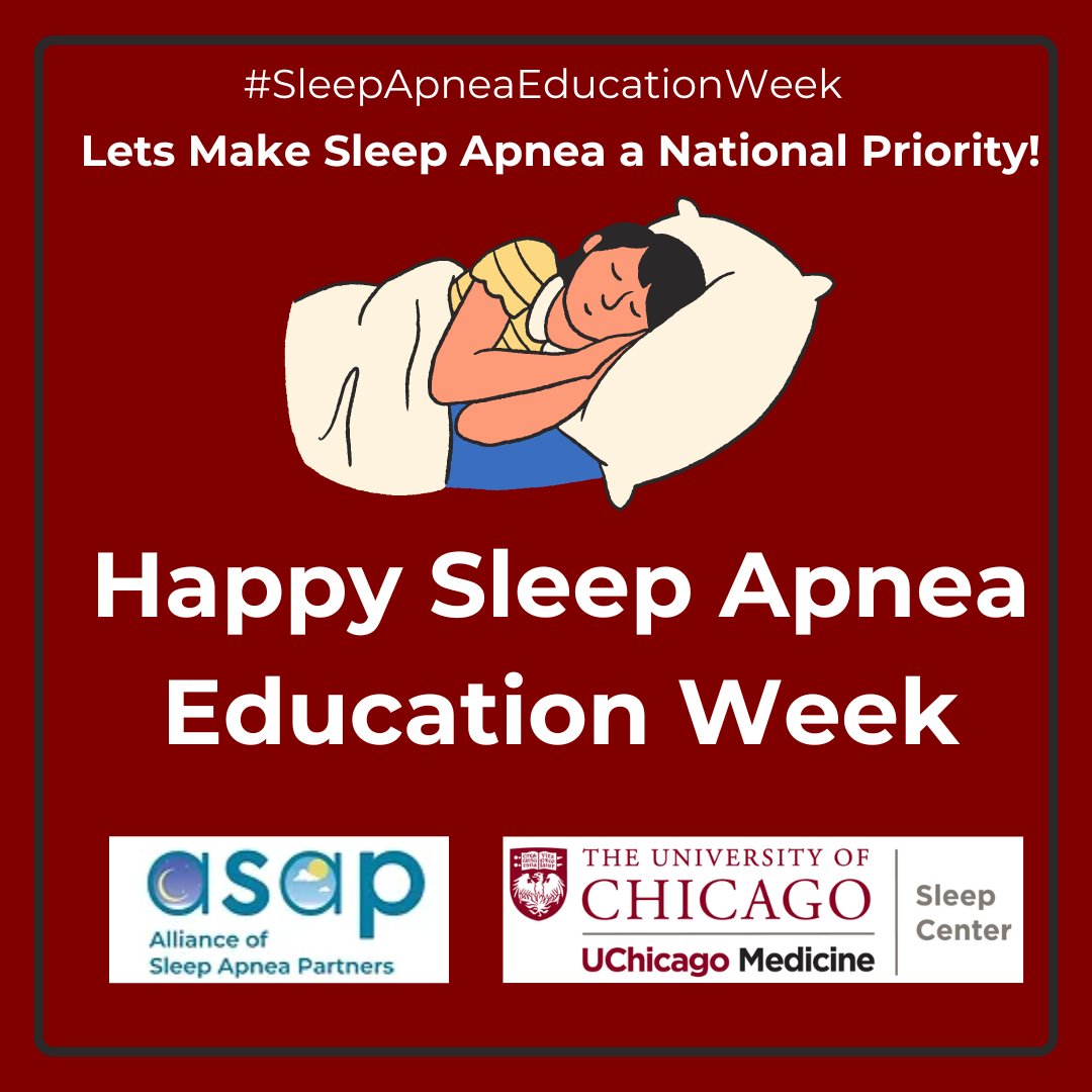 Happy Sleep Apnea Education Week! We are excited to support the Alliance for Sleep Apnea Partners (ASAP) in their mission to help the patients, providers, & policymakers, learn more about sleep apnea, treatment, & its impact on individuals & the economy! #SleepApneaEducationWeek