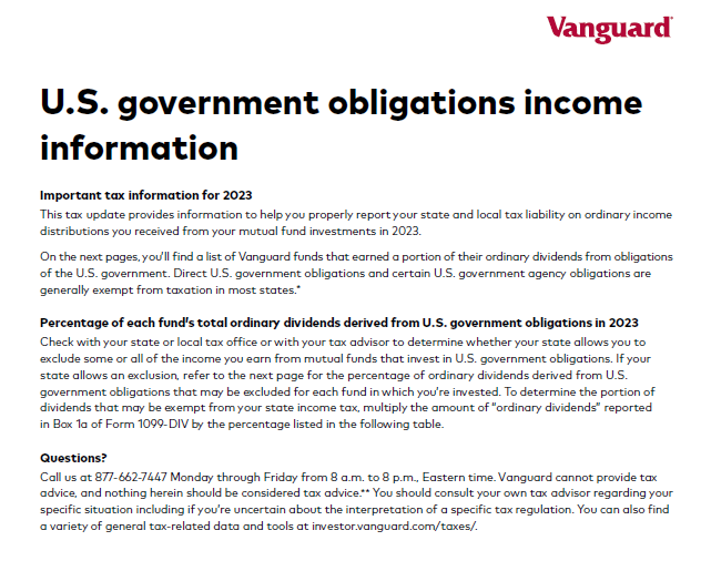 Rick_Ferri's tweet image. I wonder how much extra income tax individual states collect each year because taxpayers do not deduct enough of the 1099-DIV paid by US obligations embedded within their mutual funds and money market funds?  Millions? Billions maybe?