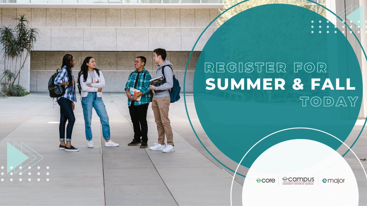 Will you be adding eCore classes to your summer schedule? You can continue completing course credits... even while traveling! Registration for short-session Summer courses (and all-session fall courses) is open, & we always have a seat for you.
ecore.usg.edu/Summer2024Cour…