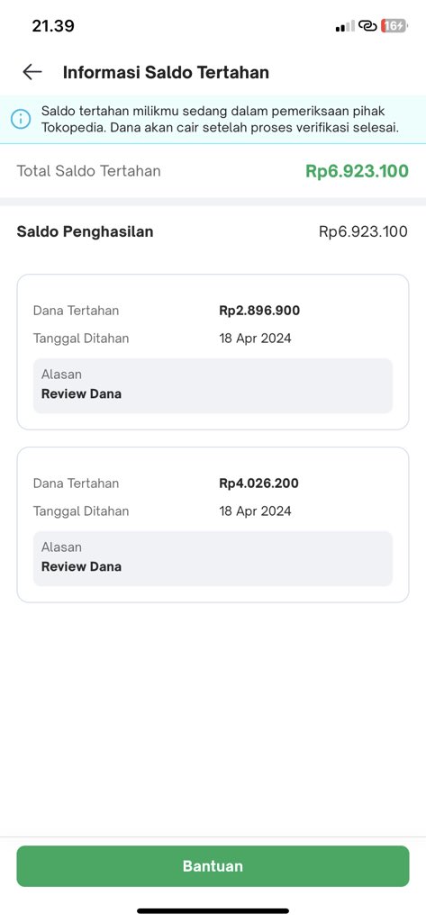 dreajis9's tweet photo. @TokopediaCare selalu ditahan begini bikin males jualan di tokped! https://t.co/x3to19Knd2