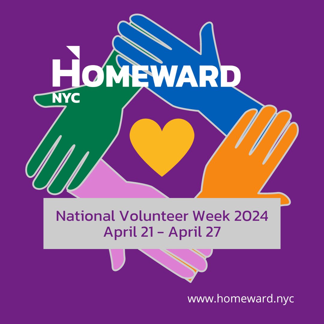 Shoutout to Homeward NYC's volunteers & partners for their invaluable work! Your dedication touches many lives & we're deeply grateful. 🌿 ❤️ Let's honor those who volunteer, bettering our world. Together, we make a difference! #NVW #VolunteerWeek #ThankYouVolunteers #HomewardNYC