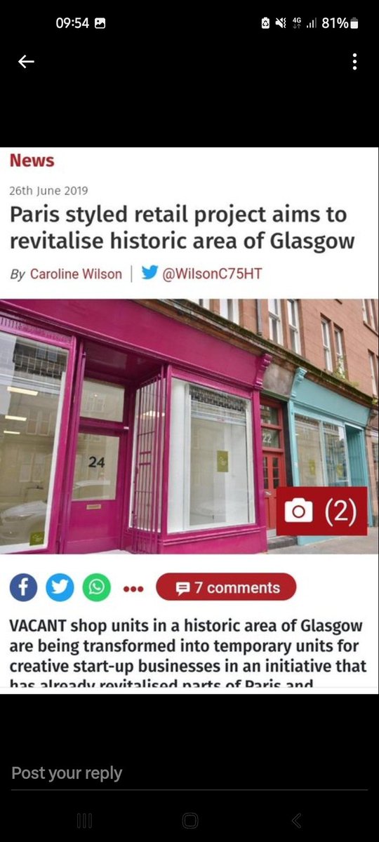 Who asked Glasgow if it wanted a 'Paris-styled retail project' to revitalise High Street 2019? HS echoes Edinburgh's Grassmarket area; an old charm architectural curve with small shops Why didn't Glasgow just repair the shops & reform Glasgow Council landlord @Citypropertyllp?