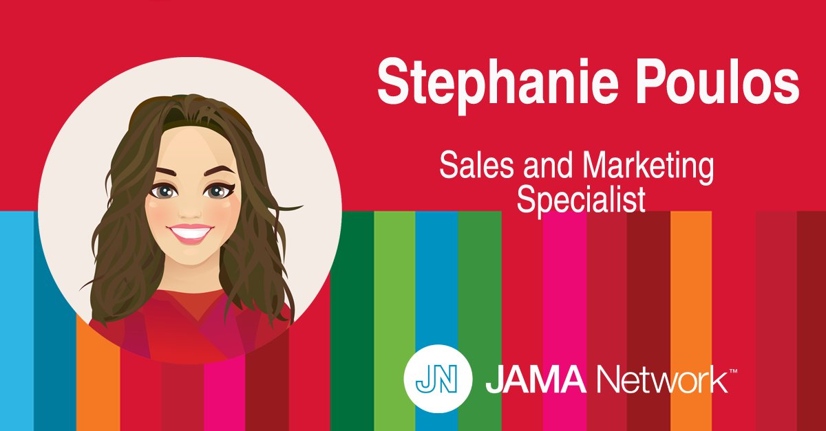 Welcome Stephanie Schiller-Poulos to the <a href="/JAMANetwork/">JAMA Network</a> as the newest addition to our Sales &amp; Marketing Operations Dept. Stephanie joins the team as Sales and Marketing Specialist supporting our sales teams and customers across the full portfolio. Welcome to the family, Stephanie!