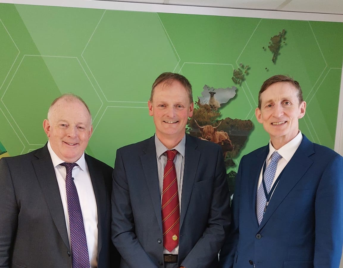 IFA President Francie Gorman and Liam MacHale with @UFUHQ President David Brown on the occasion of his final @COPACOGECA Praesidium in Brussels. @gormanifa thanked him for his support and wished him all the best in the years ahead.