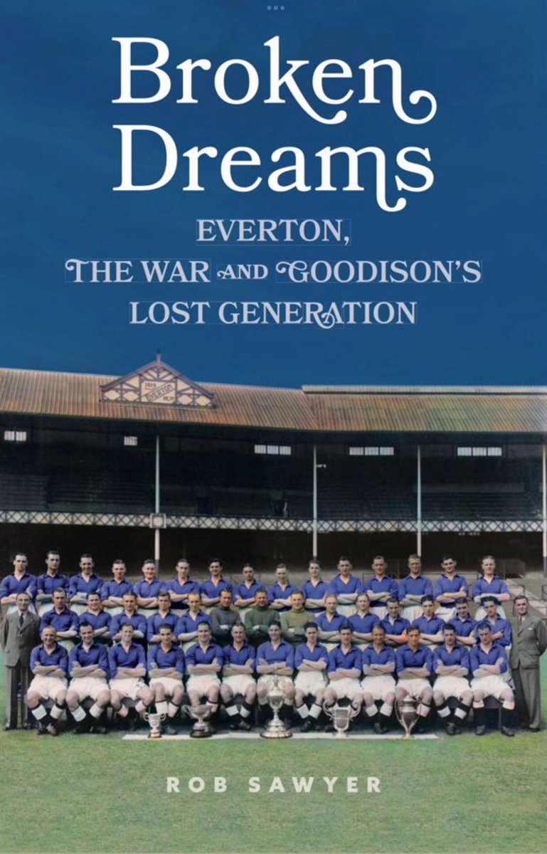 Toffeebooks's tweet photo. Our 1st publication is Broken Dreams: Everton, The War and Goodison’s Lost Generation.
@robsawyer70 takes you on a rollercoaster EFC journey. From relegation in 1930 to the soaring high of the 1938/39 league championship - swiftly followed by a global war.
https://t.co/26KuOGTBv2 https://t.co/Xy9AFuPYtK