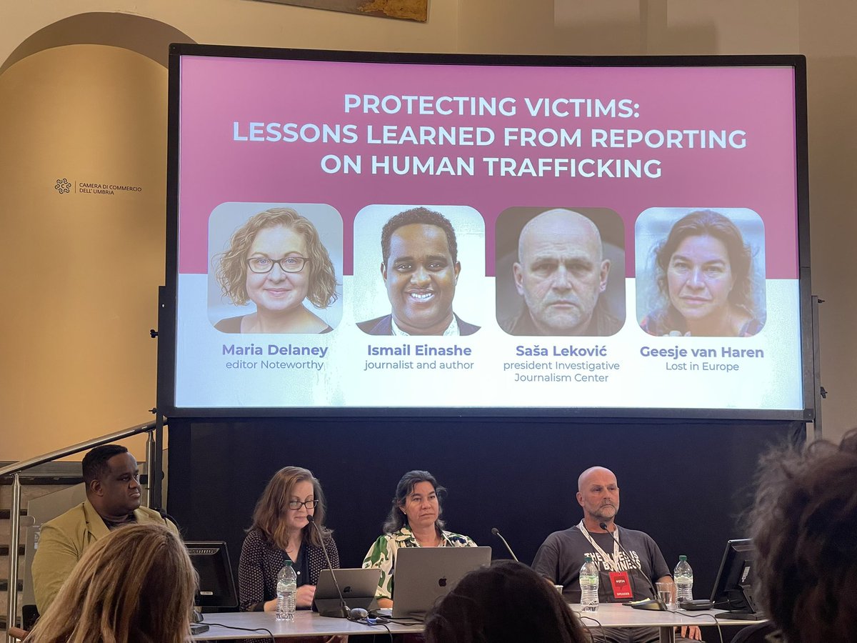 Really great session about lessons learned from reporting on human trafficking. Main takeaways: Make no promises, really take the time to plan your stories and assess all risks before involving vulnerable people and building trust takes time - don’t rush your sources. #ijf24