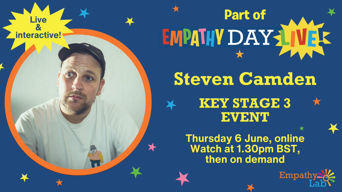 @homeofpolar @MacmillanKidsUK @EarlyTrain @OtterBarryBooks @RobBiddulph @HarperCollinsCh Catch @homeofpolar at our interactive Key Stage 3 event at Empathy Day Live! We'll help young people fine-tune skills like empathic listening and social action this #EmpathyDay 💫 @MacmillanKidsUK empathylab.uk/empathy-day