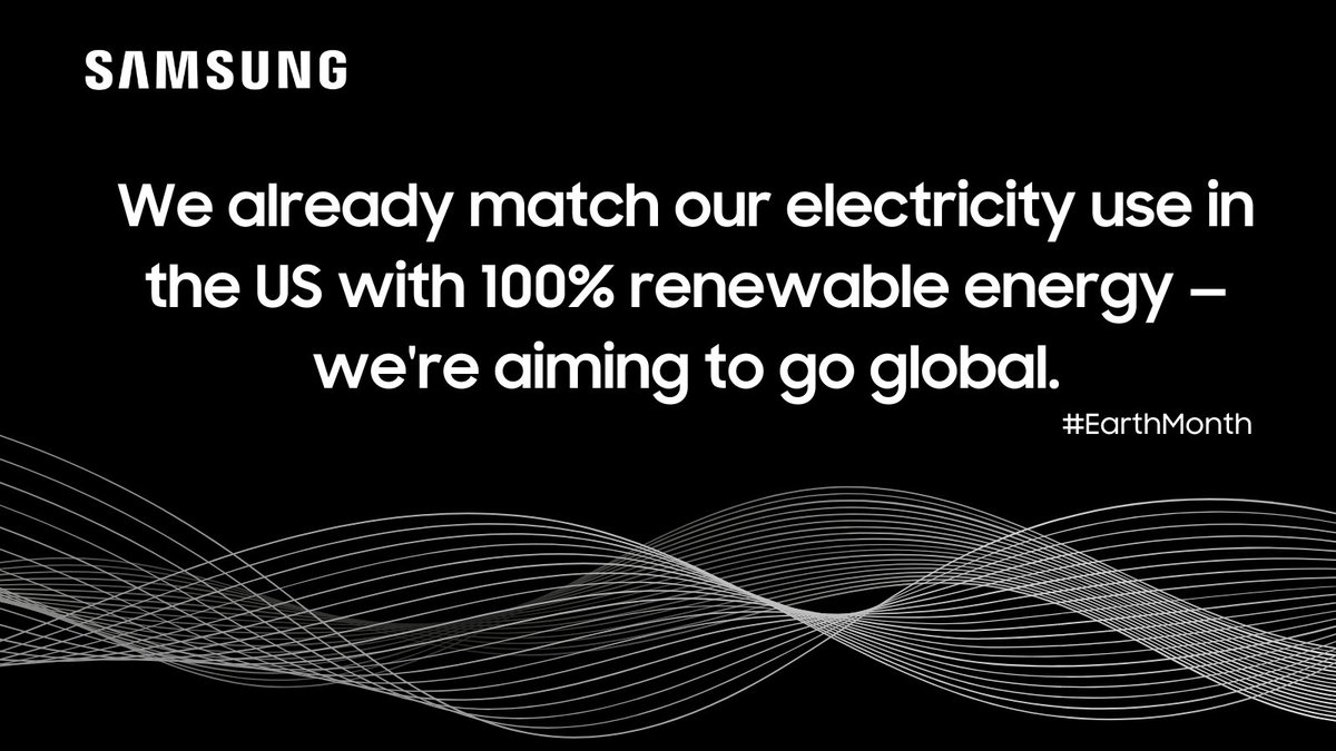 #Samsung is working towards a more sustainable future for all, by reducing our own carbon footprint to achieve net-zero emissions across our global operations by 2050.