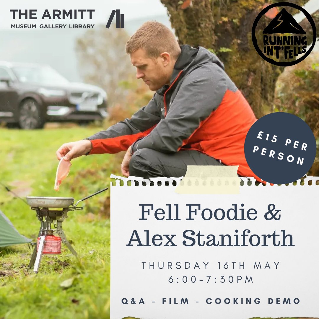 NEXT WEEK @FellFoodie & @alex_staniforth join us for a special evening on how getting out into the fells – running, swimming, walking – helped them to push through times of struggle Tickets are £15 each, book here: tinyurl.com/38swb9p4 📷 Harrison Ward