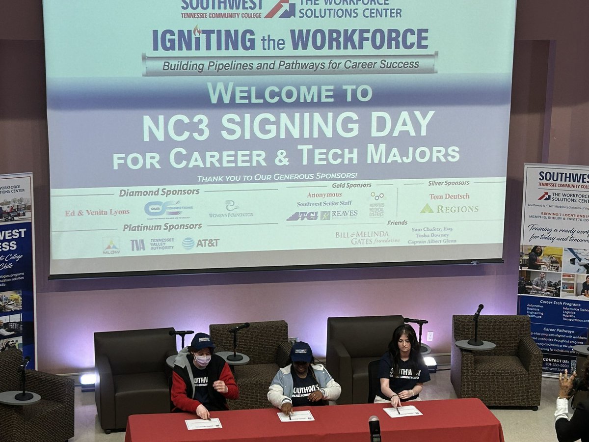 Russell Dyer (@drrusselldyer) on Twitter photo Great being at <a href="/SouthwestTN/">SouthwestTN</a> for the Igniting the Workforce event today. One of our own Collierville High students took part in the NC3 Signing Day for Career & Tech! <a href="/cville_schools/">Collierville Schools</a> Great being at <a href="/SouthwestTN/">SouthwestTN</a> for the Igniting the Workforce event today. One of our own Collierville High students took part in the NC3 Signing Day for Career & Tech! <a href="/cville_schools/">Collierville Schools</a>