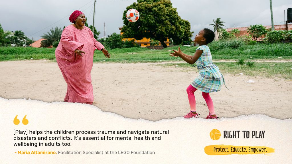 Maria Altamirano believes play is especially important for displaced parents and children, or any child dealing with trauma. Learn how we’re working with the @LEGOfoundation to support parents to play and connect with their children in @BBCStoryWorks: bbc.com/storyworks/spe…