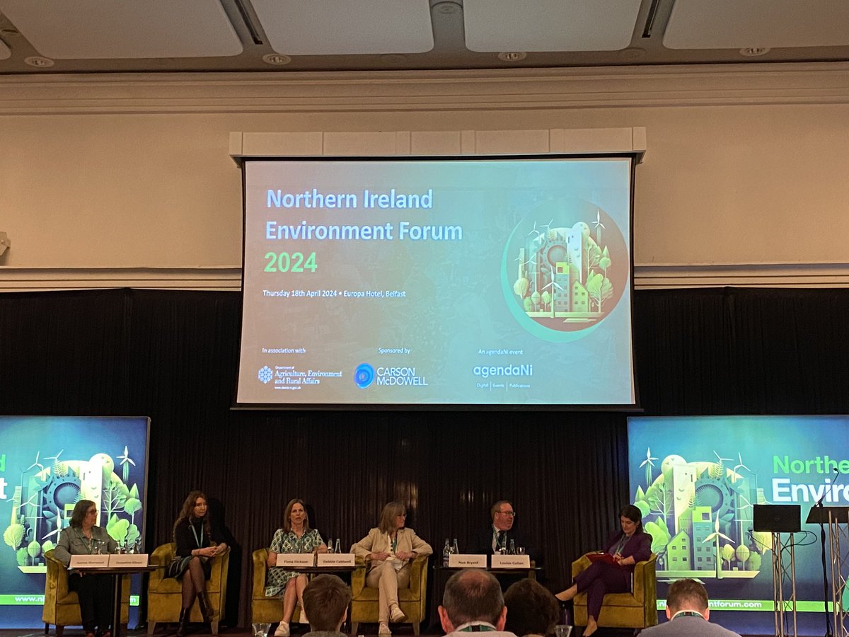 EnvironmentNI's tweet photo. NIEL CEO Max Bryant joining the #NIEnvironment panel discussion on the challenges and future outlook for NI’s environment @agendani https://t.co/rvZ9pVCD73