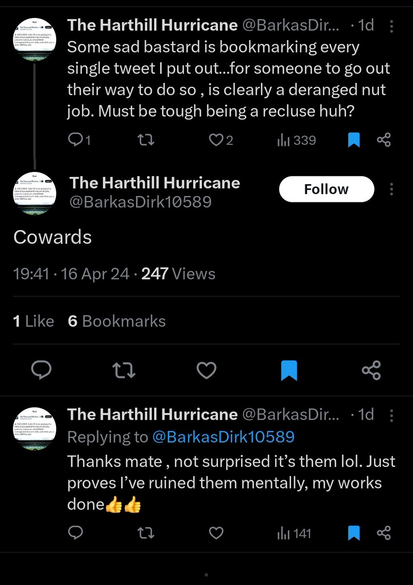 The Hurricanes been having a convo with himself and forgotten to switch accounts 🥲