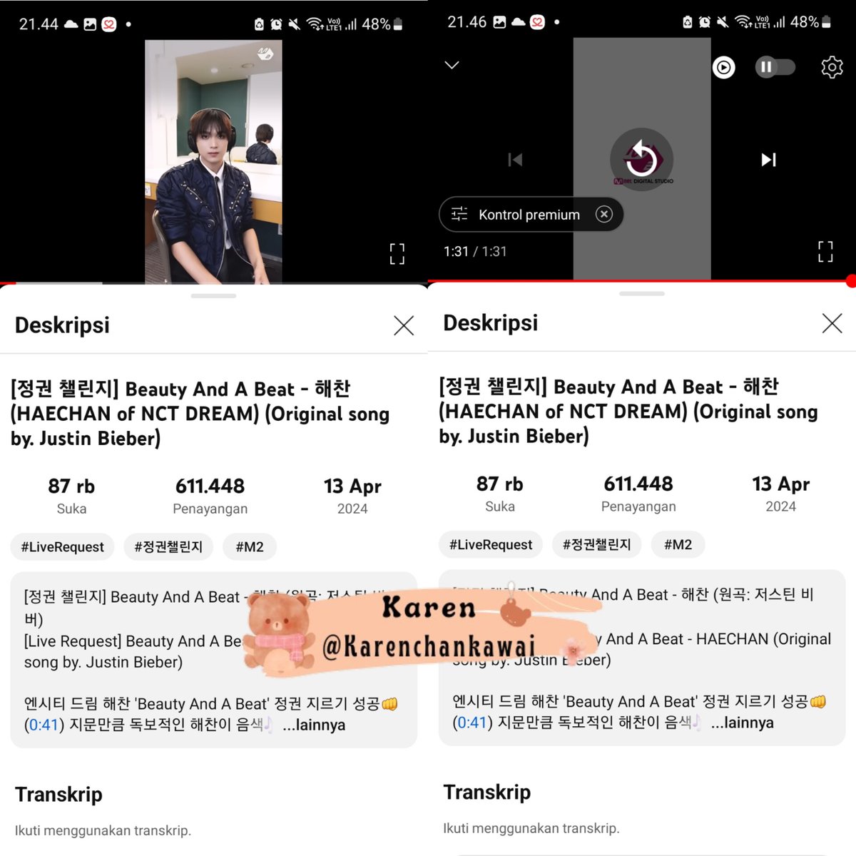 🪐KEMTASUR STREAMING PARTY🪐

Search :
🔗 엔시티 드림 해찬 'Beauty And A Beat' 

Tags : @SOLEILE0S @4letha1m4 <a href="/thissscaramel/">kara ll jasa curhat, chat, jasa tulis tugas</a> <a href="/nahceahyuckk/">Zaa🌻rest</a> <a href="/ponpoommmmm/">pom - rest.</a> @azee

HAECHAN BEAUTY AND A BEAT COVER 

#정권챌린지_해찬
#LiveRequest_HAECHAN
#HAECHAN #해찬 
#StreamHAECHANcoverKemtasurtim