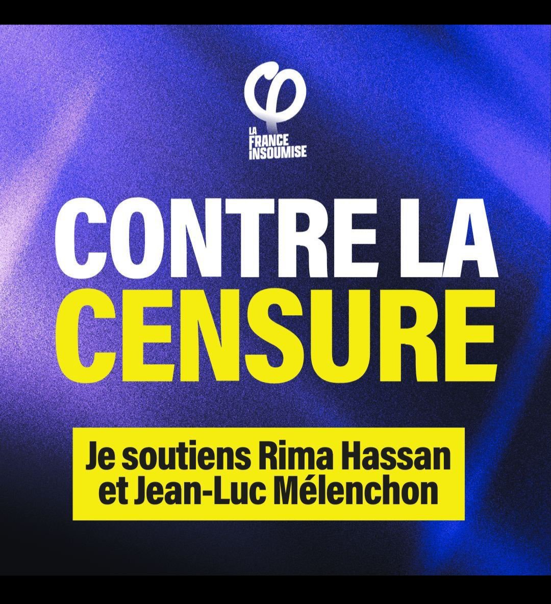 @JLMelenchon @RimaHas @ManonAubryFr #ContreLaCensure 
#Resistance 
#DemocratieEnDanger