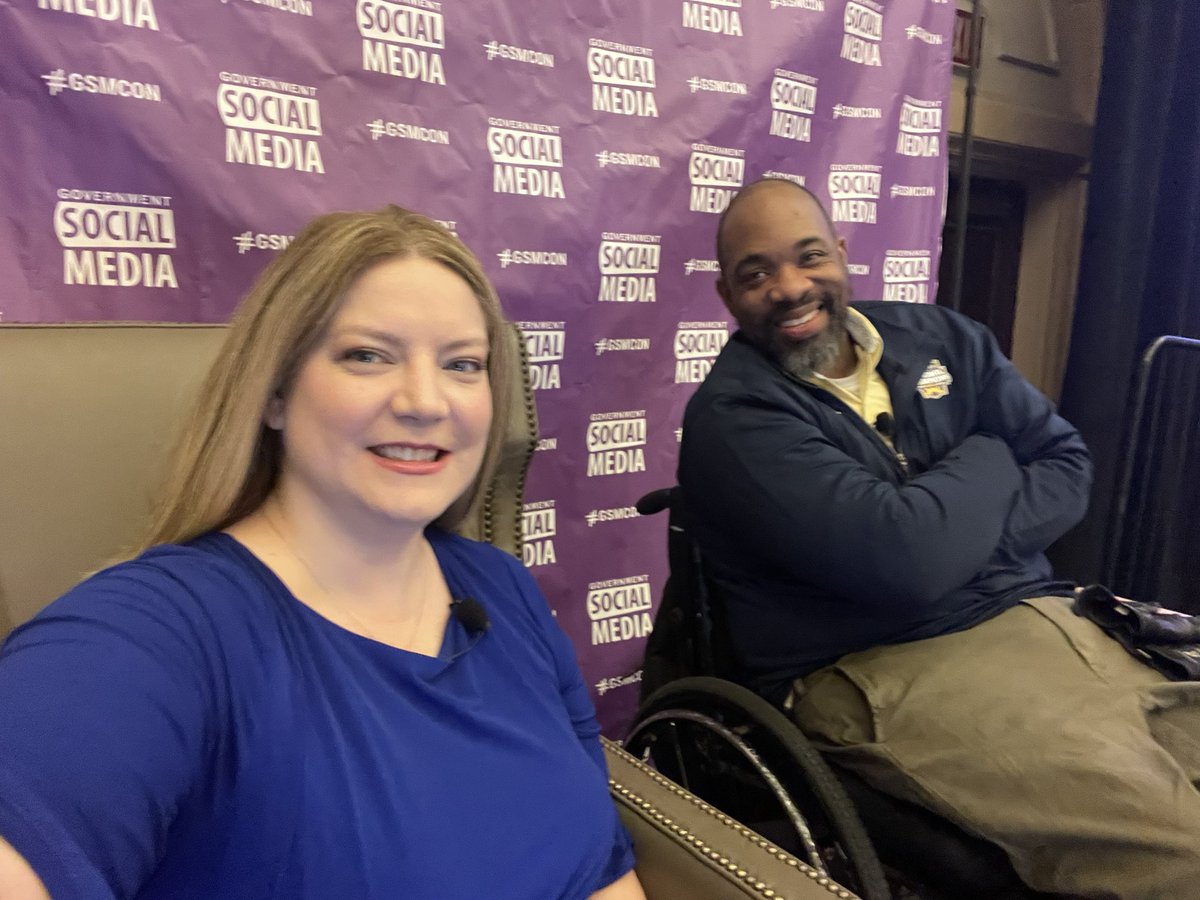 Harry Weaver and I are ready to kick off the last day of #GSMCON2024 with #SocialGov pros in Room B for how to apply an #equity lens to your #SocialMedia strategy and "Set up a #DEI Framework that Prioritizes #Accessibility &amp; #Inclusive Content."