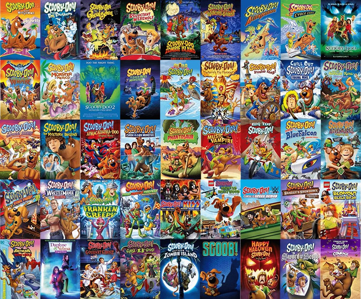PoorlyAgedWho's tweet photo. Who was the current Doctor during the release of every Scooby-Doo movie, and what was their most recent episode?

(Thread 🧵) https://t.co/Ec1gA0Aqb9