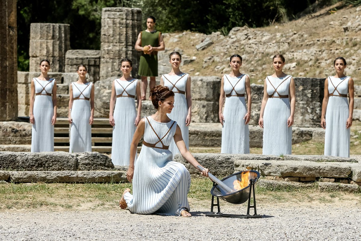 Ancient Olympia, the birthplace of the Olympic Games ,is where the Olympic flame began its journey once more. It arrives in Paris on July 26th, following several months of travel by land and sea. voyagersvoice.com #VoyagersVoice #Olympics2024 #paris2024 Photo by StockSnap